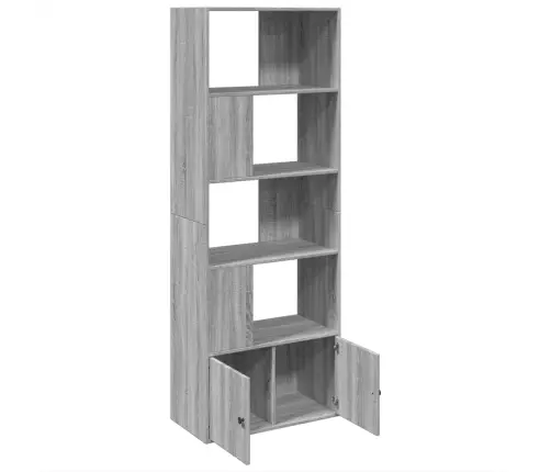 Knygų Spinta, Pilka Ąžuolo, 70X36X189cm Apdirbta Mediena