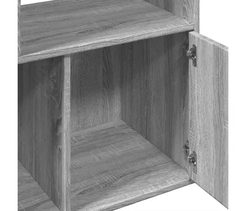 Knygų Spinta, Pilka Ąžuolo, 70X36X189cm Apdirbta Mediena