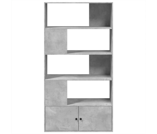 Grāmatplaukts, Betona Pelēks, 100X36X189 Cm, Inženierijas Koks Vidaxl
