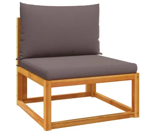 5 Dalių Sodo Sofų Komplektas Su Pagalvėlėmis, Akacijos Mediena Ir Virvė