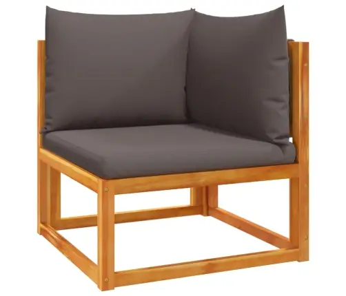 6 Dalių Sodo Sofų Komplektas Su Pagalvėlėmis, Akacijos Mediena Ir Virvė