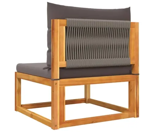 8 Daļu Dārza Dīvānu Komplekts Ar Spilveniem, Akācijas Koks Un Virve Vidaxl