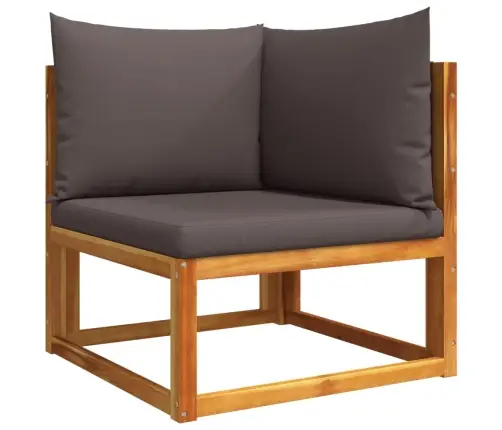 11 Daļu Dārza Dīvānu Komplekts Ar Spilveniem, Akācijas Koks Un Virve Vidaxl