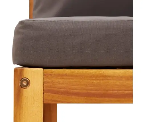 4 Dalių Sodo Sofų Komplektas Su Pagalvėlėmis, Akacijos Mediena Ir Virvė