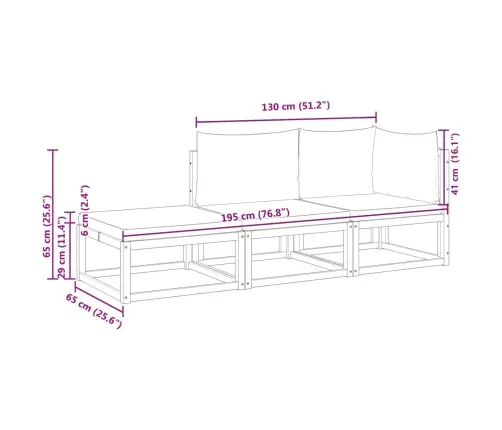 Trīsdaļīgs Dārza Dīvānu Komplekts Ar Spilveniem, Akācijas Koks Un Virve Vidaxl