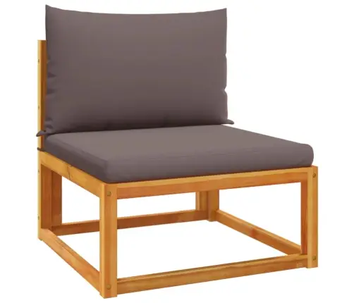 8 Daļu Dārza Dīvānu Komplekts Ar Spilveniem, Akācijas Koks Un Virve Vidaxl