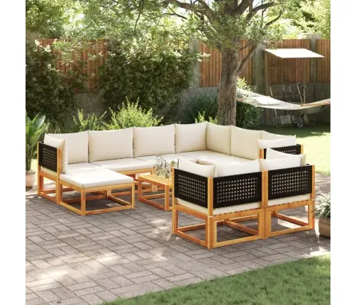 10-Osaline Aiadiivanikomplekt Patjadega, Puit, Akaatsia Ja Rotang