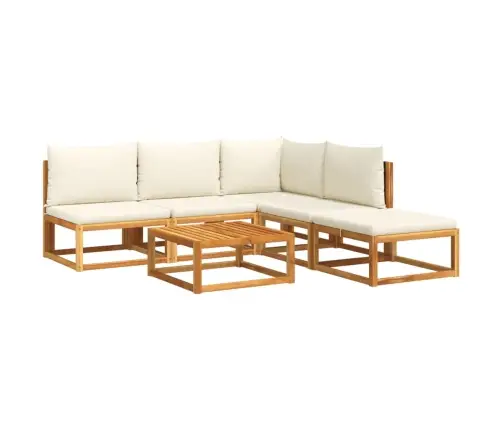 6-Osaline Aiadiivanikomplekt Patjadega, Puit, Akaatsia Ja Rotang