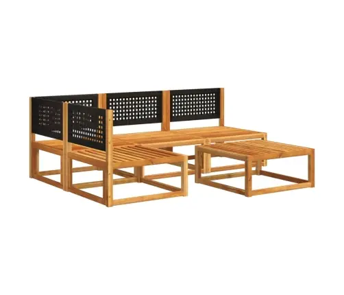 5-Osaline Aiadiivanikomplekt Patjadega, Puit, Akaatsia Ja Rotang