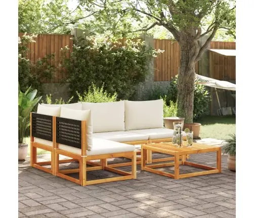 5-Osaline Aiadiivanikomplekt Patjadega, Puit, Akaatsia Ja Rotang