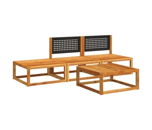 4 Daļu Dārza Dīvānu Komplekts Ar Spilveniem, Akācija Un Rotangpalma Vidaxl