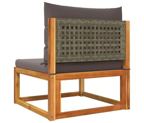 4 Daļu Dārza Dīvānu Komplekts Ar Spilveniem, Akācija Un Rotangpalma Vidaxl