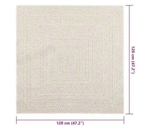 Paklājs Zizur, 120X120Cm Džutas Izskats Lietojams Telpās Un Ārā Vidaxl