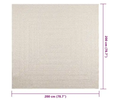 Paklājs Zizur, 200X200Cm Džutas Izskats Lietojams Telpās Un Ārā Vidaxl