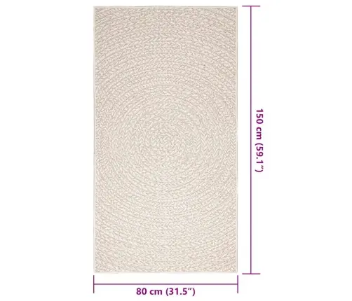 Vaip "Zizur", Kreemjas, 80X150 cm Džuudi Välimus, Tuppa Ja Õue