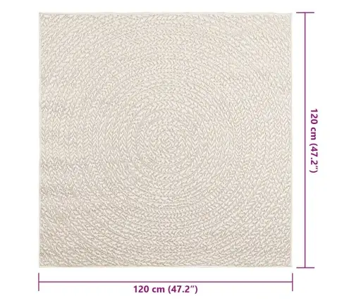 Paklājs Zizur, 120X120Cm Džutas Izskats Lietojams Telpās Un Ārā Vidaxl