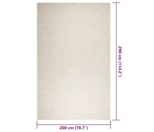 Vaip "Zizur", Kreemjas, 200X290cm Džuudi Välimus, Tuppa Ja Õue