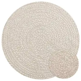 Paklājs Zizur, Ø 90 Cm, Džutas Stils, Lietojams Telpās Un Ārā Vidaxl Paklājs Zizur, Ø 90 Cm, Džutas Stils, Lietojams Telpās Un Ārā Vidaxl