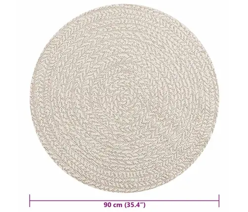 Paklājs Zizur, Ø 90 Cm, Džutas Stils, Lietojams Telpās Un Ārā Vidaxl Paklājs Zizur, Ø 90 Cm, Džutas Stils, Lietojams Telpās Un Ārā Vidaxl