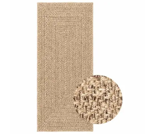 Paklājs Zizur, 80X200 Cm, Džutas Stils, Lietojams Telpās Un Ārā Vidaxl