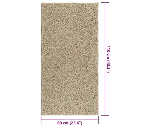 Paklājs Zizur, 60X110 Cm, Džutas Stils, Lietojams Telpās Un Ārā Vidaxl