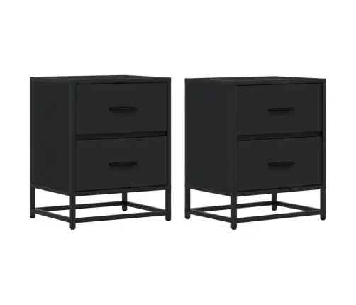 Naktsskapīši, 2 Gab., Melni, 40X31X50 Cm, Inženierijas Koks Vidaxl Naktsskapīši, 2 Gab., Melni, 40X31X50 Cm, Inženierijas Koks Vidaxl