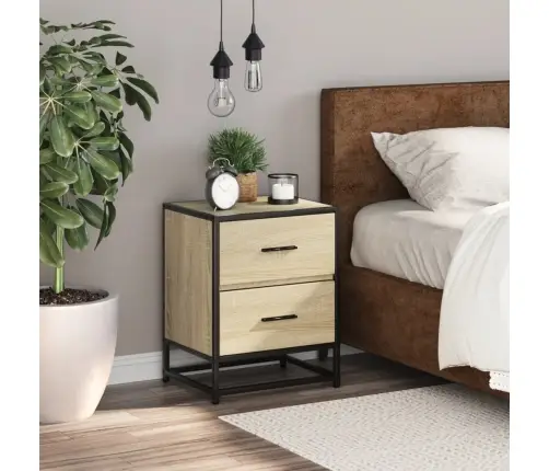 Naktinė Spintelė, Sonoma Ąžuolo, 40X31X50cm Apdirbta Mediena