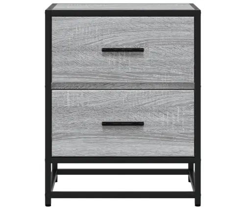 Naktsgaldiņi, 2 Gab., Pelēcīgi, 40X31X50 Cm, Inženierijas Koks Vidaxl