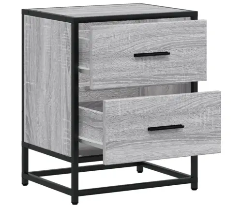 Naktsgaldiņi, 2 Gab., Pelēcīgi, 40X31X50 Cm, Inženierijas Koks Vidaxl