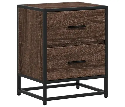 Naktsskapītis, Brūna Ozola, 40X31X50 Cm, Inženierijas Koks Vidaxl