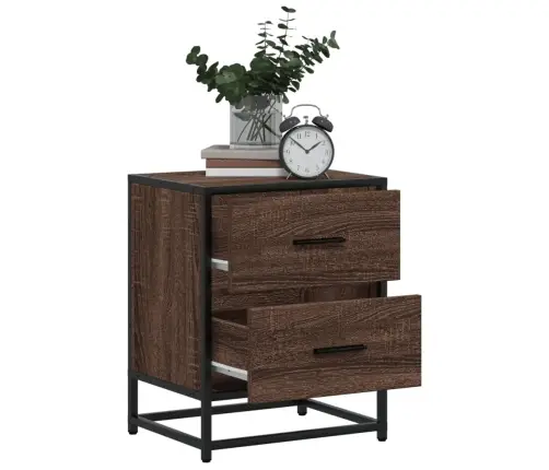 Naktsskapītis, Brūna Ozola, 40X31X50 Cm, Inženierijas Koks Vidaxl