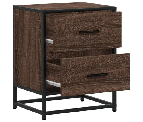 Naktsskapītis, Brūna Ozola, 40X31X50 Cm, Inženierijas Koks Vidaxl