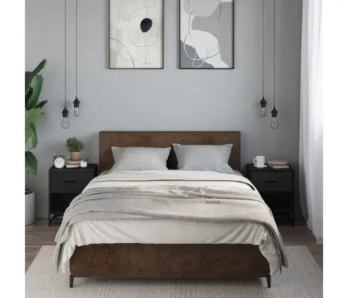 Naktsskapīši, 2 Gab., Melni, 40X31X50 Cm, Inženierijas Koks Vidaxl
