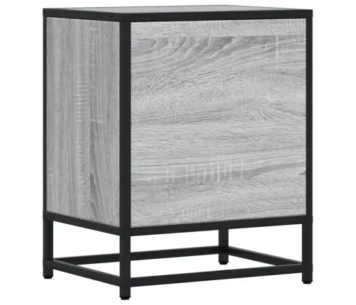 Naktsskapītis, Pelēka Koka, 40X31X50 Cm, Inženierijas Koks Vidaxl