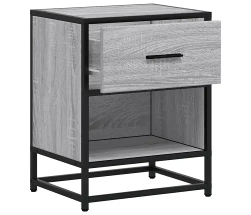 Naktsskapītis, Pelēka Koka, 40X31X50 Cm, Inženierijas Koks Vidaxl