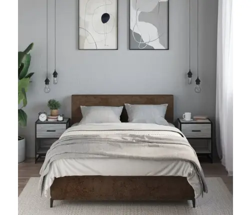 Naktsgaldiņi, 2 Gab., Pelēcīgi, 40X31X50 Cm, Inženierijas Koks Vidaxl