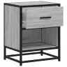 Naktsgaldiņi, 2 Gab., Pelēcīgi, 40X31X50 Cm, Inženierijas Koks Vidaxl