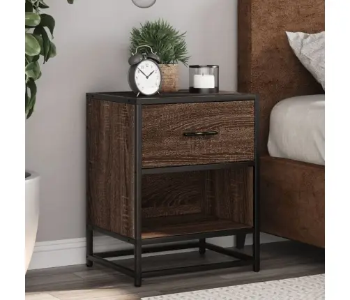 Naktinės Spintelės, 2Vnt., Rudos Ąžuolo, 40X31X50cm Mediena