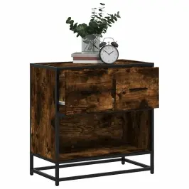 Naktsskapītis Ozola Krāsa 60X31X60 Cm Inženierijas Koks Metāls Vidaxl