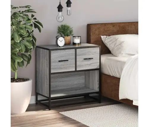 Voodikapp Hall Sonoma 60X31X60 cm Puidust Ja Metallist Voodikapp Hall Sonoma 60X31X60 cm Puidust Ja Metallist