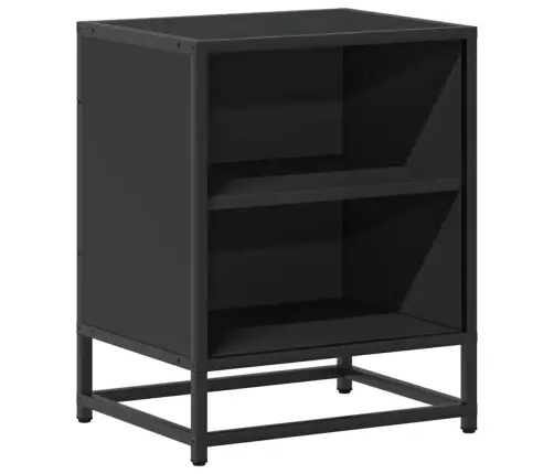 Spintelė Prie Lovos Juoda 40X31X50 Cm Mediena Ir Metalas