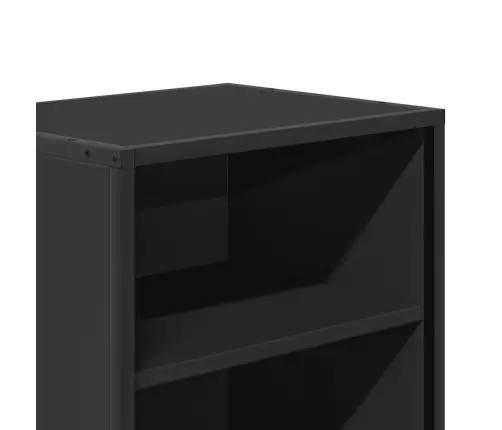 Spintelės Prie Lovos 2 Vnt Juodos 40X31X50Cm Mediena Ir Metalas