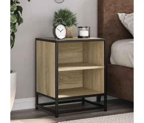 Naktsskapītis, 40X31X50 Cm, Inženierijas Koks Metāls Vidaxl