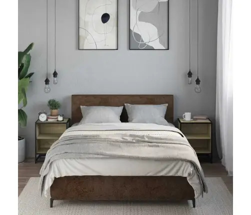 Lovos Spintelės 2 Vnt Sonoma Ąžuolas 40X31X50 Cm