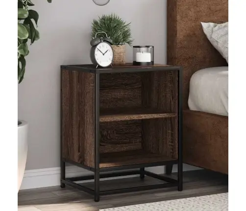 Naktsskapītis, 40X31X50 Cm, Inženierijas Koks Metāls Vidaxl