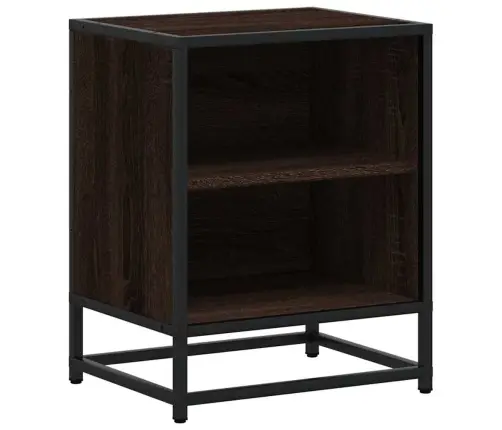 Spintelės Prie Lovos 2 Vnt Rudas Ąžuolas Mediena Ir Metalas