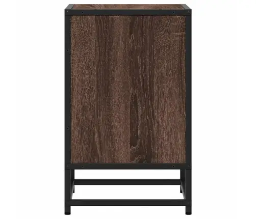 Spintelės Prie Lovos 2 Vnt Rudas Ąžuolas Mediena Ir Metalas