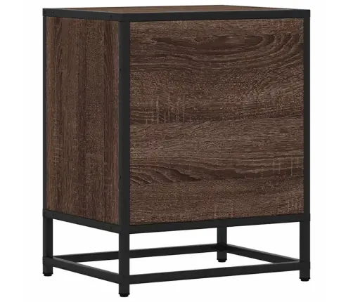 Spintelės Prie Lovos 2 Vnt Rudas Ąžuolas Mediena Ir Metalas