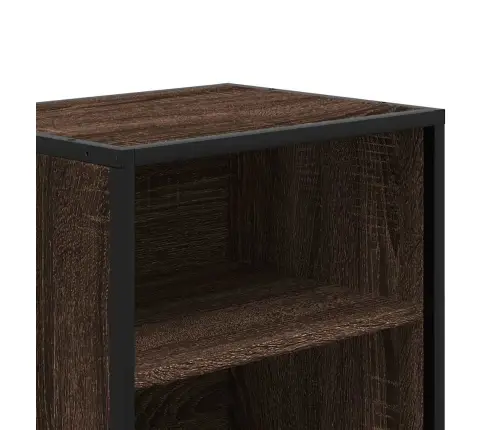 Spintelės Prie Lovos 2 Vnt Rudas Ąžuolas Mediena Ir Metalas