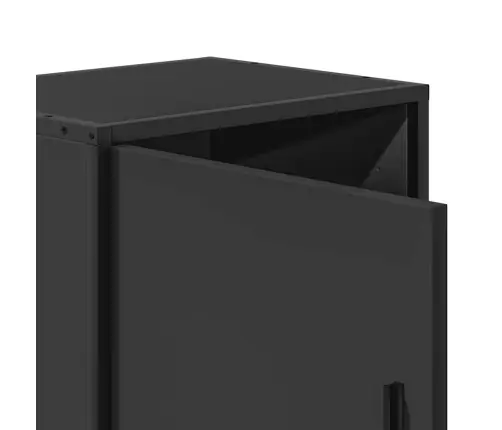 Naktsskapītis, Melns, 40X31X50 Cm, Inženierijas Koks Metāls Vidaxl